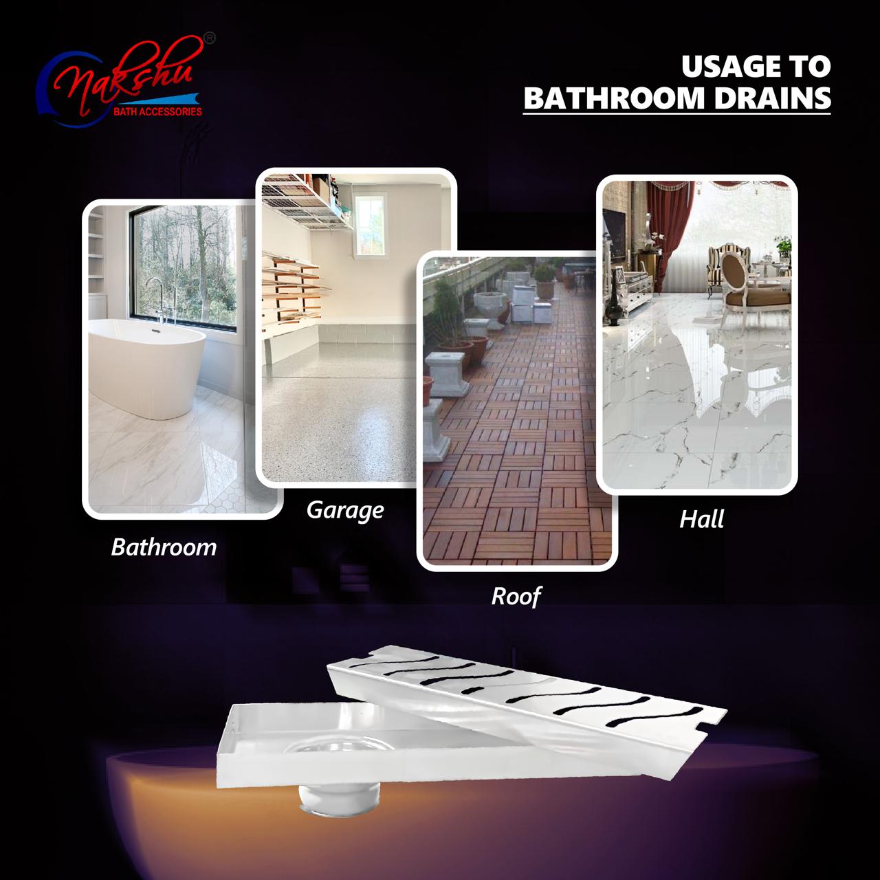 usage to bathroom drains